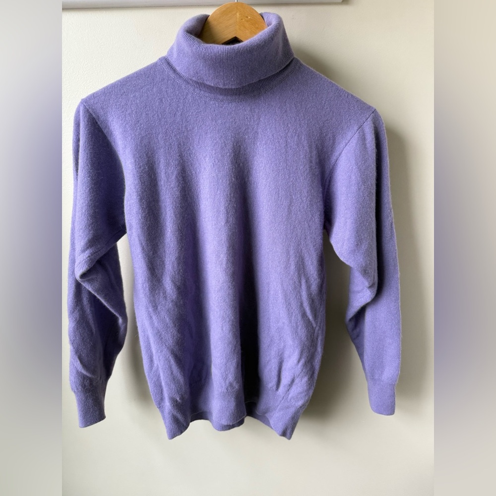 CLAN‎ DOUGLAS Scotland Scottish Cashmere Wool Turtleneck Sweater Old Money XS